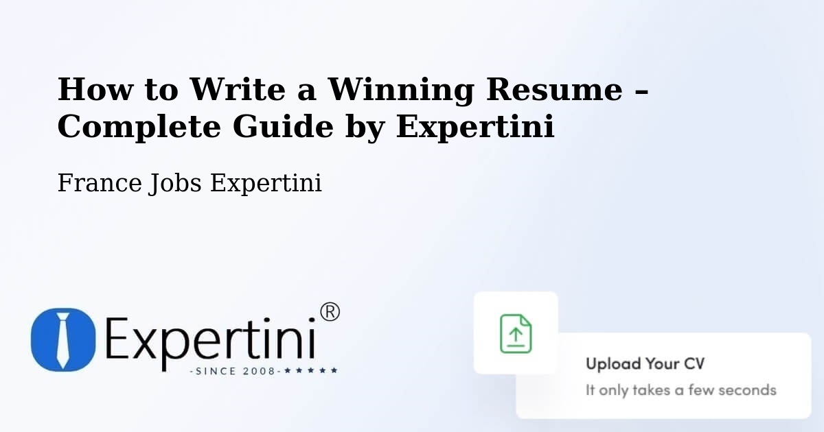 Resume Writing Guide for Job Seekers – Mézin - Mézin, France Jobs Expertini